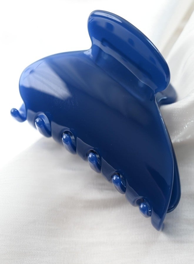 Prettyou Handmade Celluloid Acetate French Design Barrettes Tortoise Shell Claws Hair Claw Luxury Fashion Accessories Hair Clip for Women (dark blue) - Image 5
